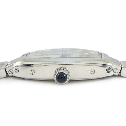 Cartier Watch Mini Tonneau Lanier Silver Dial Roman Index 18k White Gold Quartz — view 2