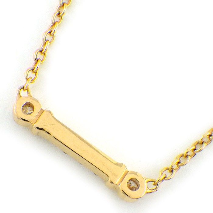 Tiffany & Co Necklace Full Driss Key Bar Diamond Total 18k Pink Gold — view 2