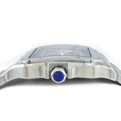 Cartier Watch Santos LM Square Sunray Gradient Blue Dial Roman Index Date SS — view 2