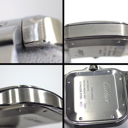 Cartier Watch Santos LM Square Sunray Gradient Blue Dial Roman Index Date SS — view 6