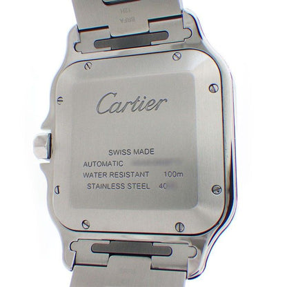 Cartier Watch Santos LM Square Sunray Gradient Blue Dial Roman Index Date SS — view 4