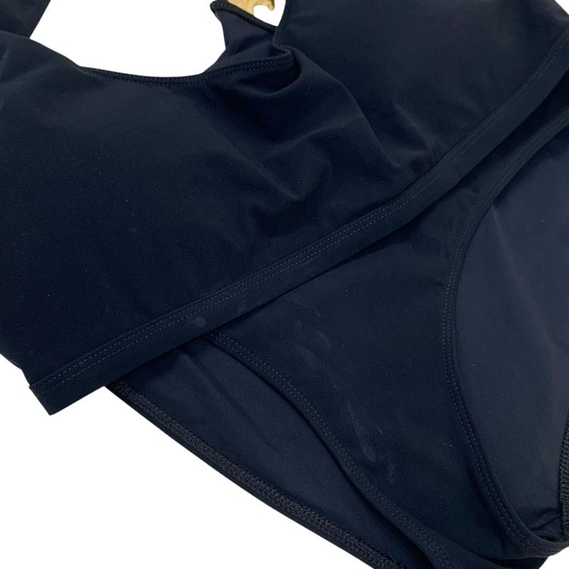 Celine Black Gold Triomphe Swimsuit Bikini Separates Swimwear