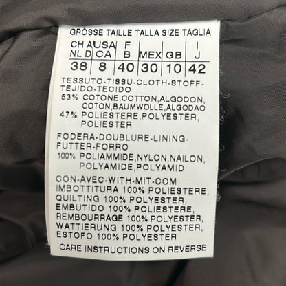 Max Mara S Coat I 42 Dark Gray Long Sleeve Faux Fur Autumn Winter