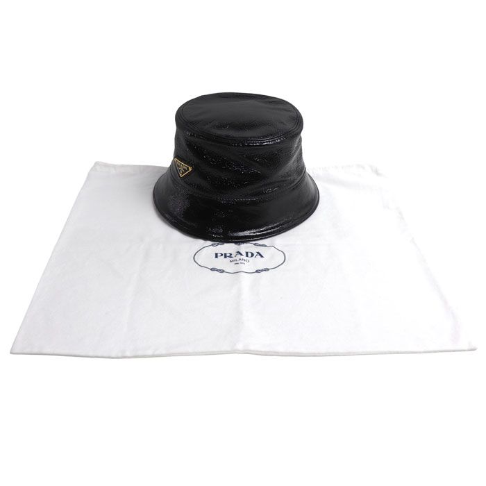 Prada Triangle Logo Bucket Hat — view 8