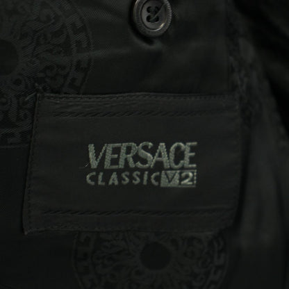 Versace Suit Set Tailored Jacket Single Pants Trousers 50 Black