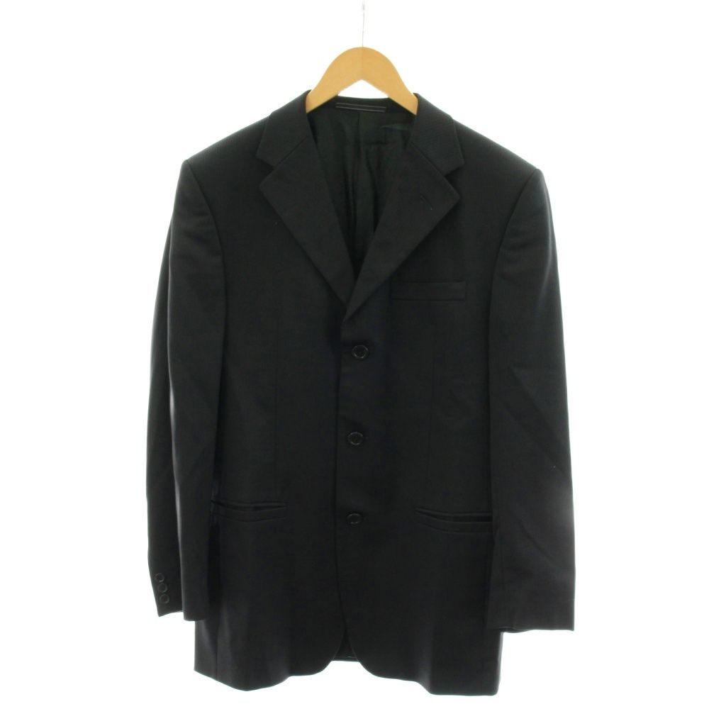Versace Suit Set Tailored Jacket Single Pants Trousers 50 Black