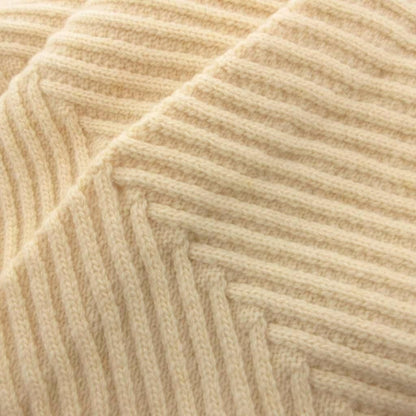 Louis Vuitton Scarf Shawl Fringe Knit Wool Cashmere Blend White Sweater