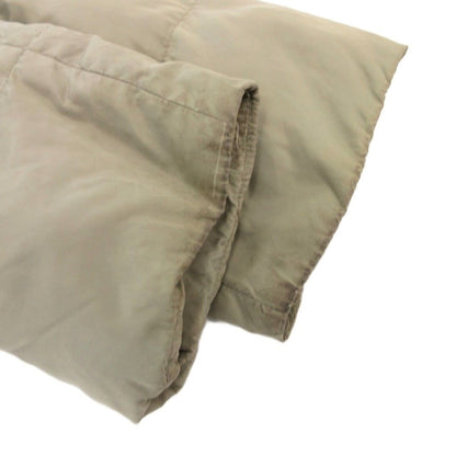 Max Mara Down Jacket Coat Hood Long Snap Button 42 Khaki