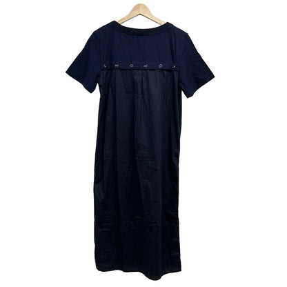 Moncler Dress XS Abito Navy Short Sleeve Maxi Length