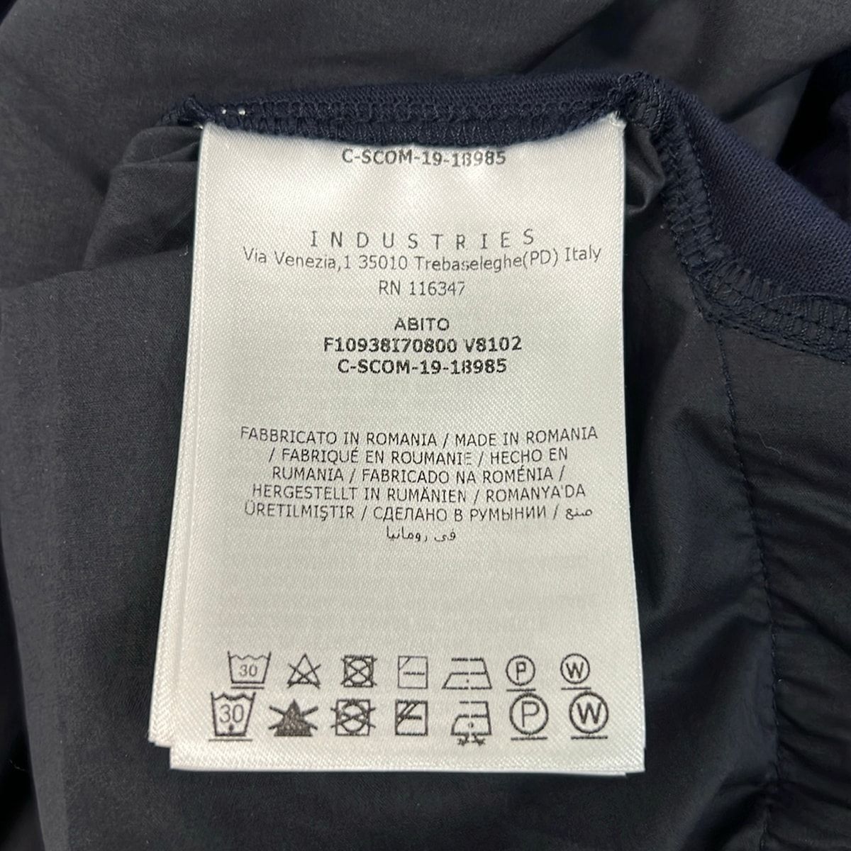 Moncler Dress XS Abito Navy Short Sleeve Maxi Length