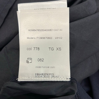Moncler Dress XS Abito Navy Short Sleeve Maxi Length