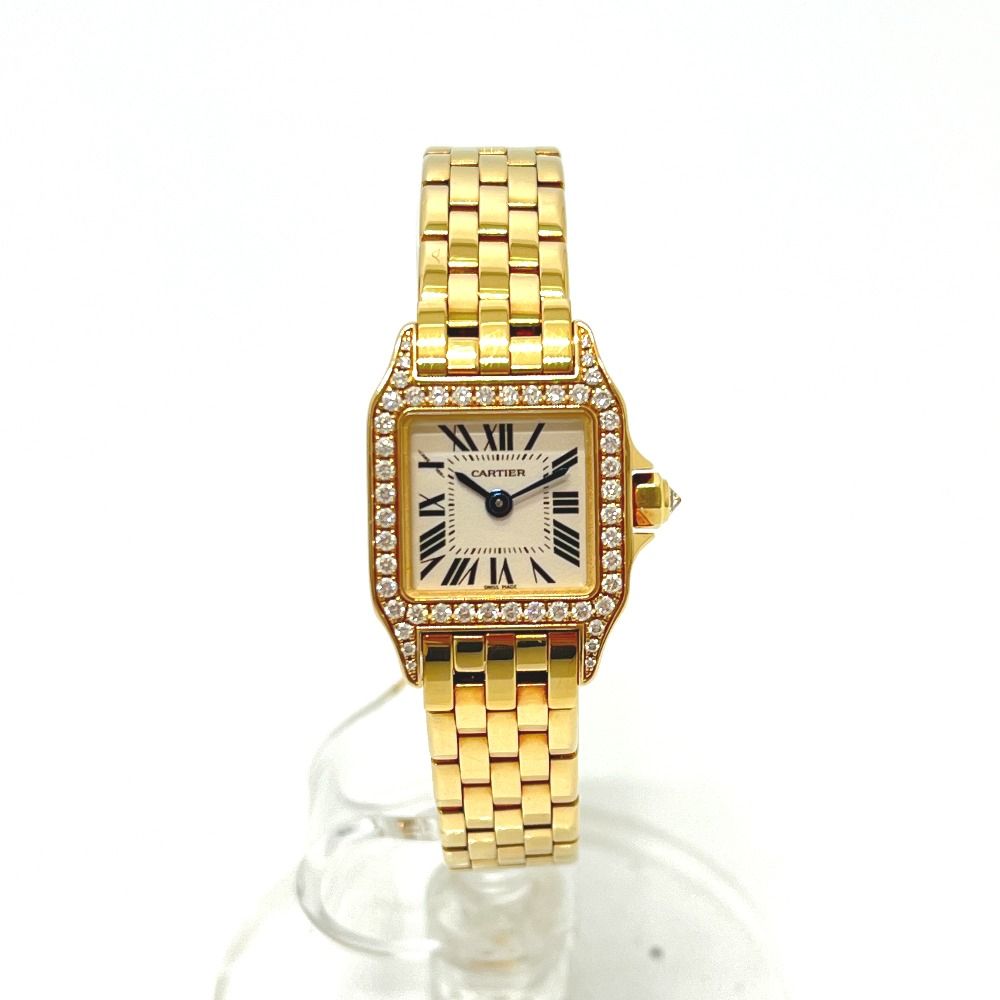 Cartier Watch Mini Santos Demoiselle 18k Yellow Gold