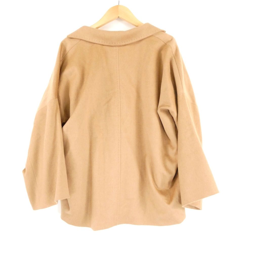 Max Mara Maxmara Short Jacket 40 Camel Cape 3/4 Sleeve — view 2