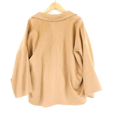 Max Mara Maxmara Short Jacket 40 Camel Cape 3/4 Sleeve — view 2