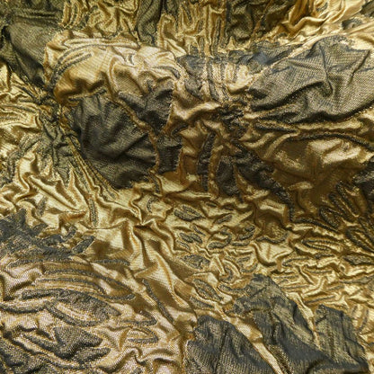 Max Mara Maxmara Pianoforte Dress 40 Triacetate Polyester Gold Short Sleeve — view 7