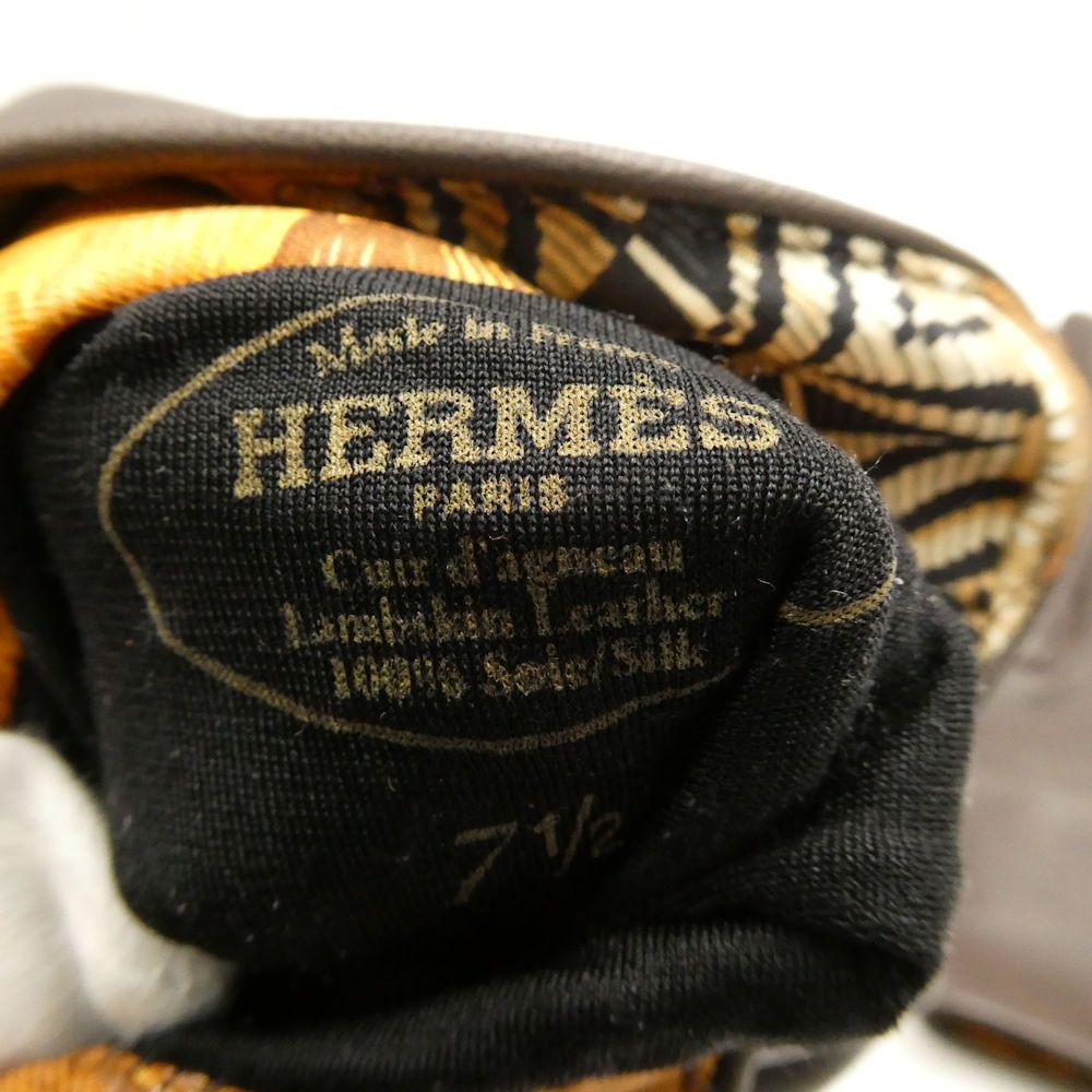 Hermes Gloves 7.5 Lambskin Silk — view 5