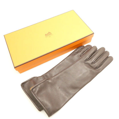 Hermes Gloves 7.5 Lambskin Silk