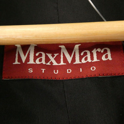 Max Mara Maxmarastudio Maxmara Tailored Jacket 38 S Triacetate Blue Leather — view 4