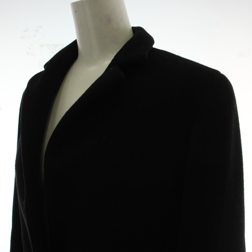 Max Mara White Tag Tailored Jacket Leather Trim Short 40 Black GG