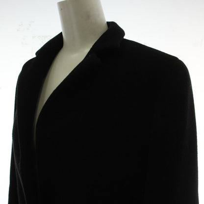 Max Mara White Tag Tailored Jacket Leather Trim Short 40 Black GG