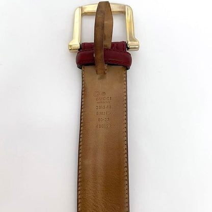Gucci Belt Red Striped Waist 40 mm Leather