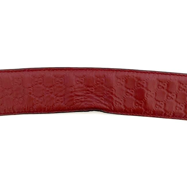 Gucci Belt Red Striped Waist 40 mm Leather
