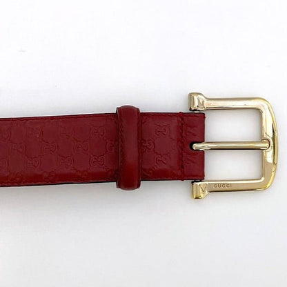 Gucci Belt Red Striped Waist 40 mm Leather