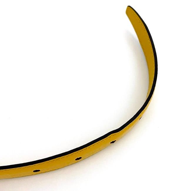 Gucci Belt Yellow Guccissima Line Narrow Waist Leather
