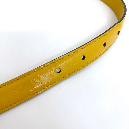 Gucci Belt Yellow Guccissima Line Narrow Waist Leather