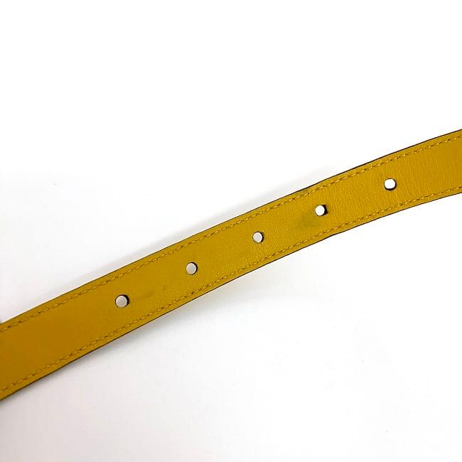 Gucci Belt Yellow Guccissima Line Narrow Waist Leather