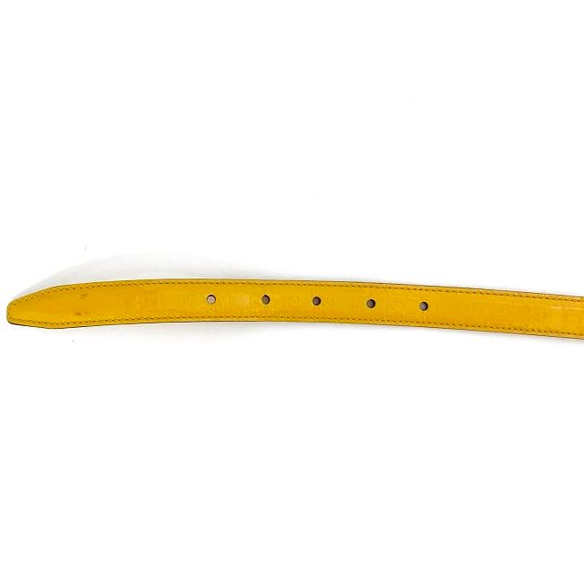 Gucci Belt Yellow Guccissima Line Narrow Waist Leather
