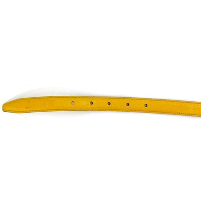 Gucci Belt Yellow Guccissima Line Narrow Waist Leather