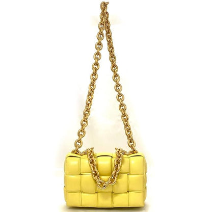 Bottega Veneta the Chain Cassette Shoulder Bag Light Yellow