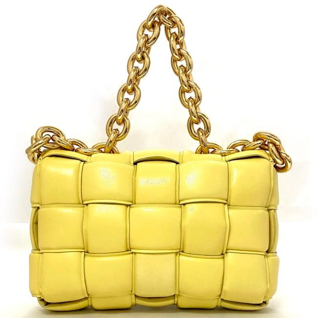 Bottega Veneta the Chain Cassette Shoulder Bag Light Yellow