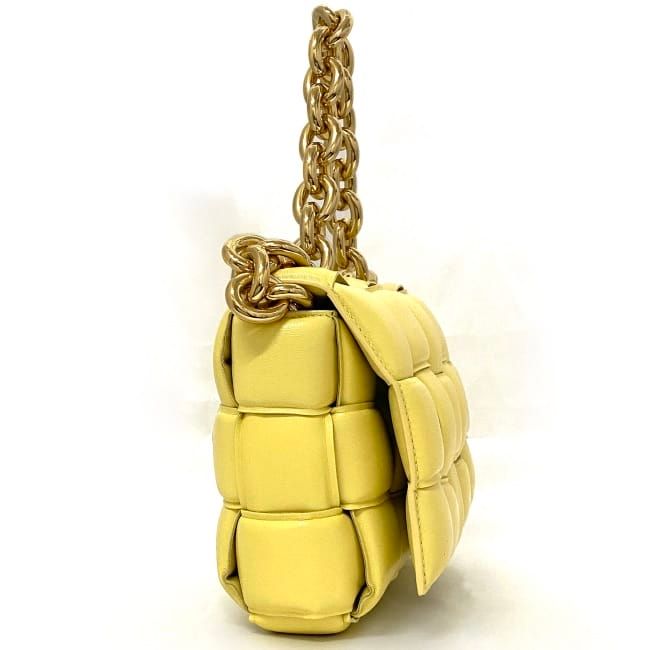 Bottega Veneta the Chain Cassette Shoulder Bag Light Yellow