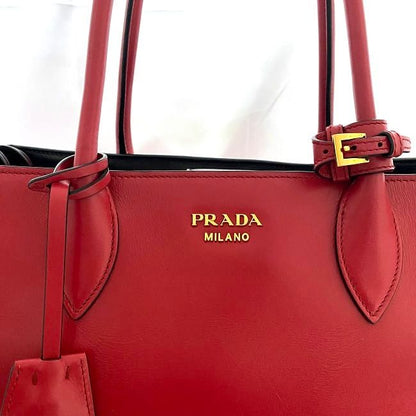 Prada 2-Way Bag Bibliotheque Red Black