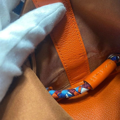 Hermes Drawstring Bag Soiree 22 Blue Brides de Gala