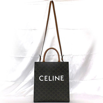 Celine 2-Way Bag Vertical Cover Large Brown Triomphe