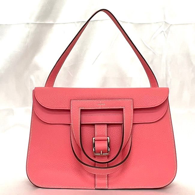 Hermes 2-Way Bag Halzan 31 Pink Rose Azalea