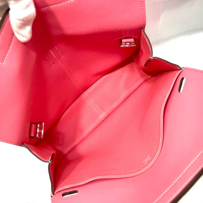 Hermes 2-Way Bag Halzan 31 Pink Rose Azalea