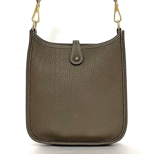 Hermes Shoulder Bag Evelyne TPM Beige Etoupe Mini