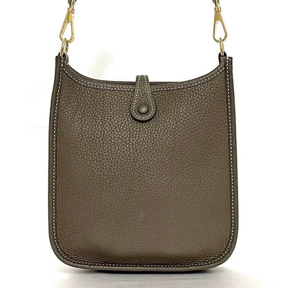 Hermes Shoulder Bag Evelyne TPM Beige Etoupe Mini