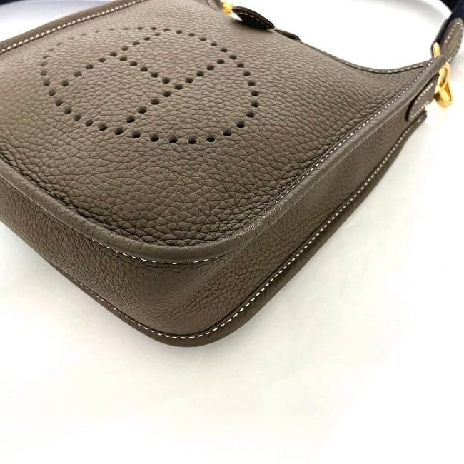 Hermes Shoulder Bag Evelyne TPM Beige Etoupe Mini