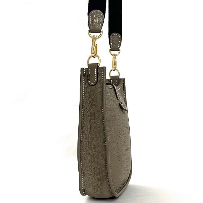 Hermes Shoulder Bag Evelyne TPM Beige Etoupe Mini
