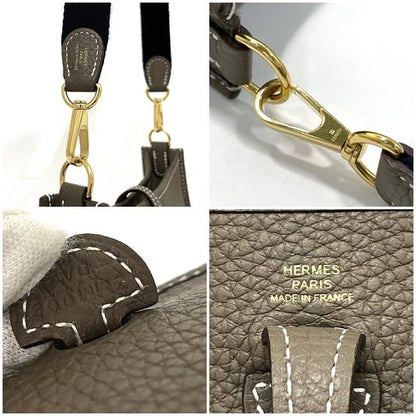 Hermes Shoulder Bag Evelyne TPM Beige Etoupe Mini