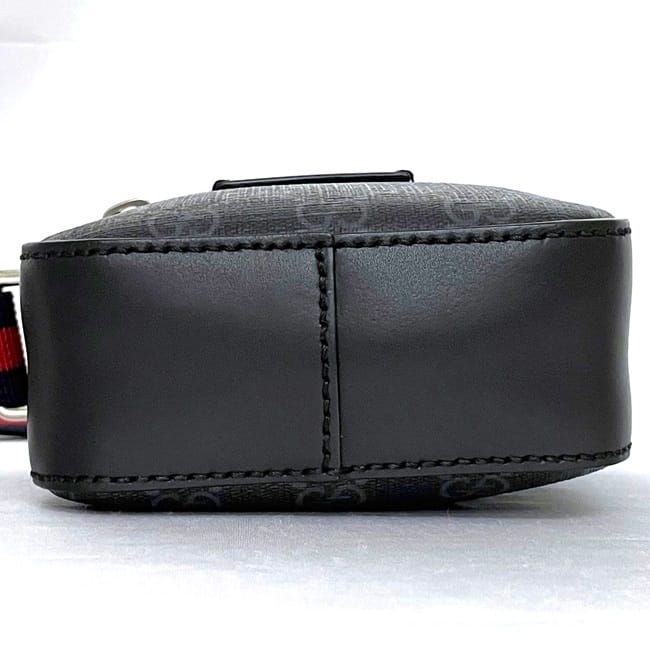 Gucci Shoulder Bag Gray Black GG Supreme