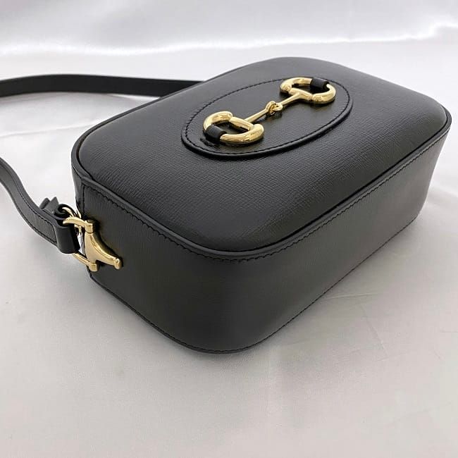 Gucci Shoulder Bag Black Horsebit Leather