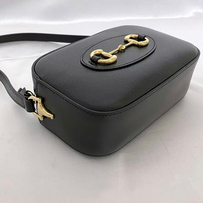 Gucci Shoulder Bag Black Horsebit Leather