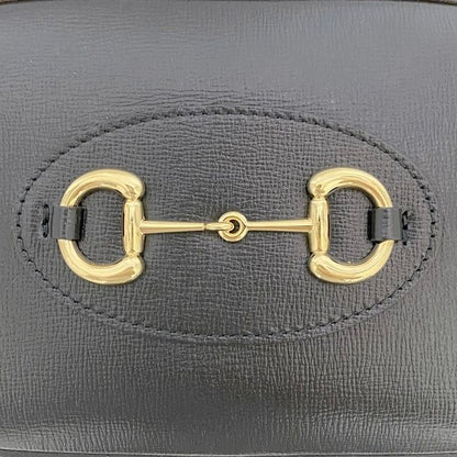 Gucci Shoulder Bag Black Horsebit Leather