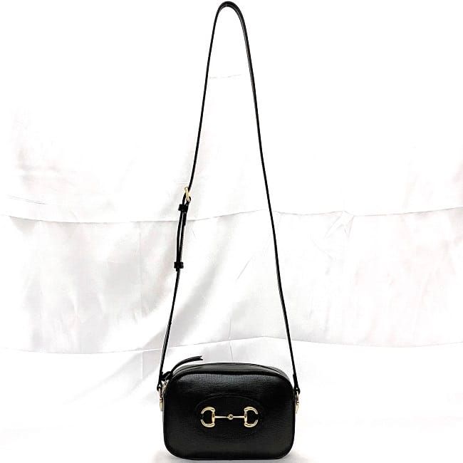 Gucci Shoulder Bag Black Horsebit Leather